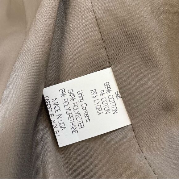 Theory Tan Single Button Cotton Blend Blazer Sz - Picture 10 of 13
